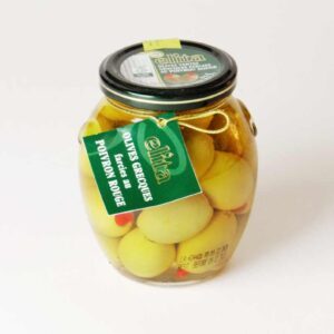 Olives Vertes Grecques farcies au poivron rouge Elita